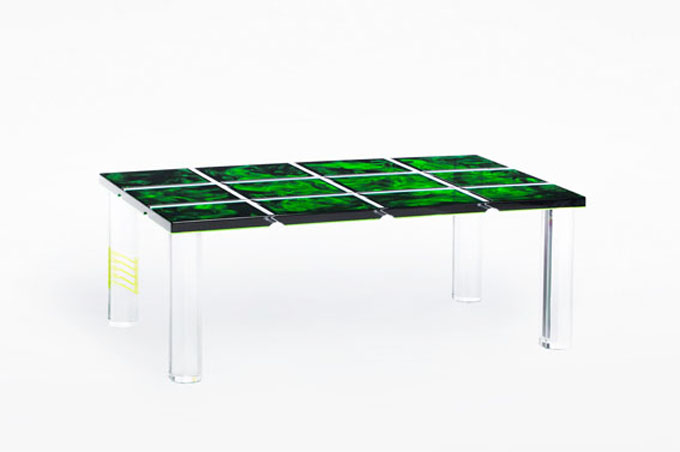 Acrylic Coffee Table 'Evergreen' Poledrica Lucite Coffee Table 'Evergreen' Poledrica