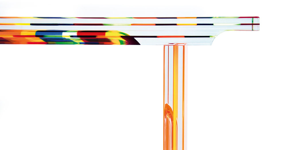 Plexiglas console 'Multicolore' Poliedrica