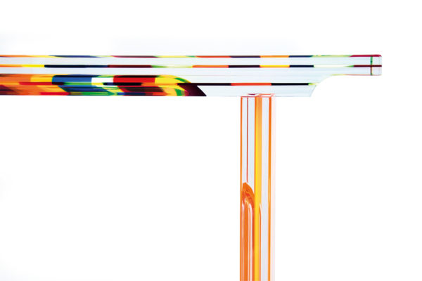 Plexiglas console 'Multicolore' Poliedrica