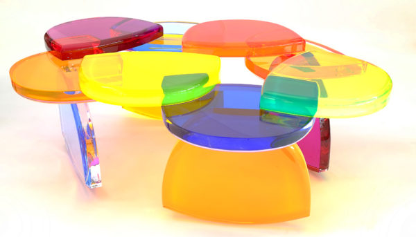 cast acrylic Coffee table BonBon by M. Pettinari