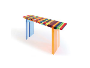 Acrylic console 'Multicolore' Poliedrica