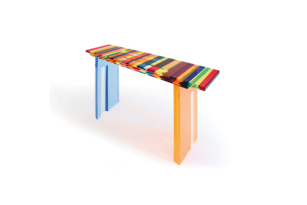 Acrylic console 'Multicolore' Poliedrica